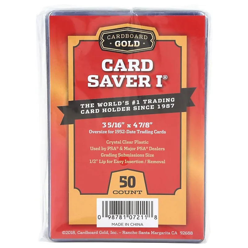 Cardboard Gold Card Saver 1 Semi-Rigid Card Holders — 50ct pack (MPN CS150CT)